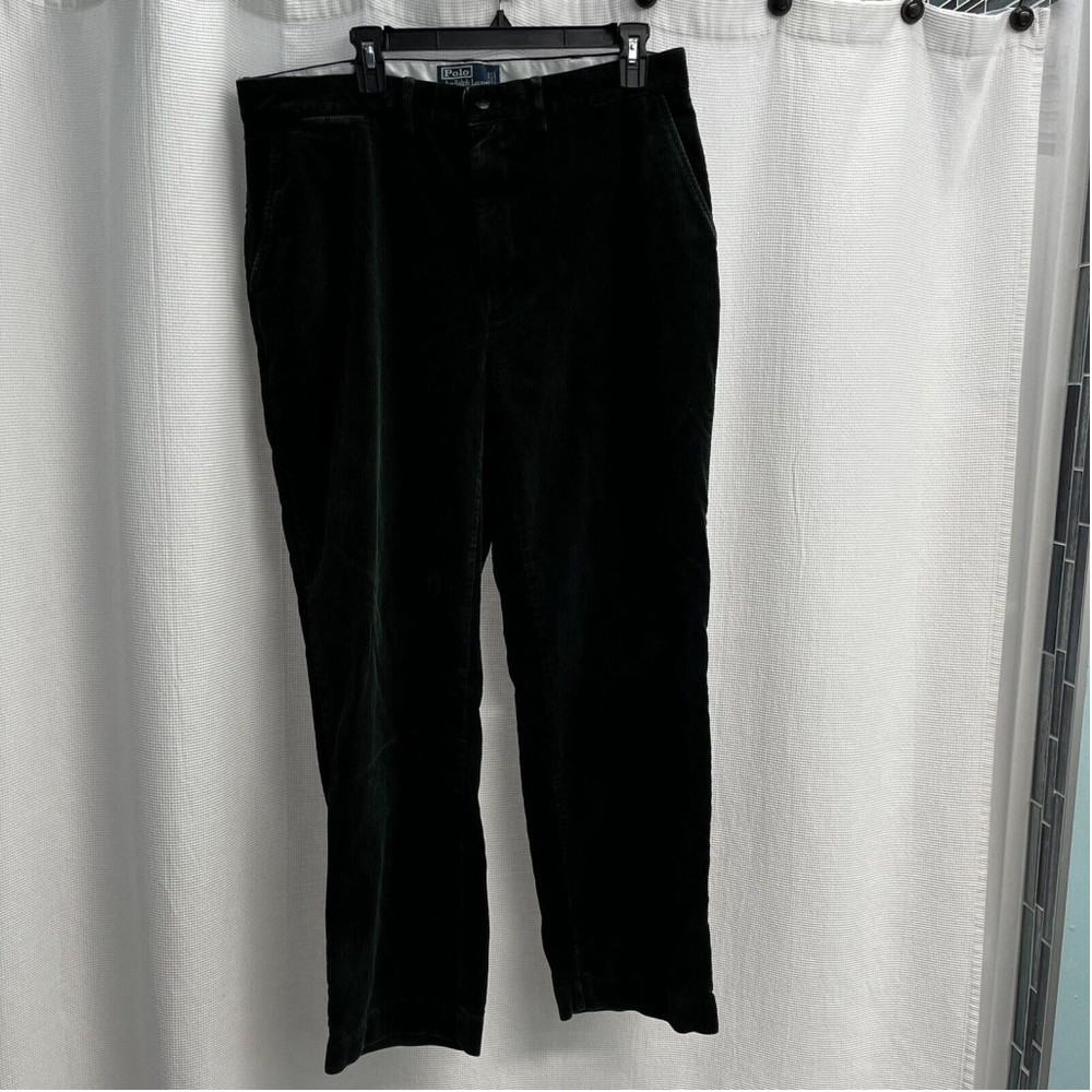 Polo Ralph Lauren Mens Green Wide Whale Corduroy Pant. 36